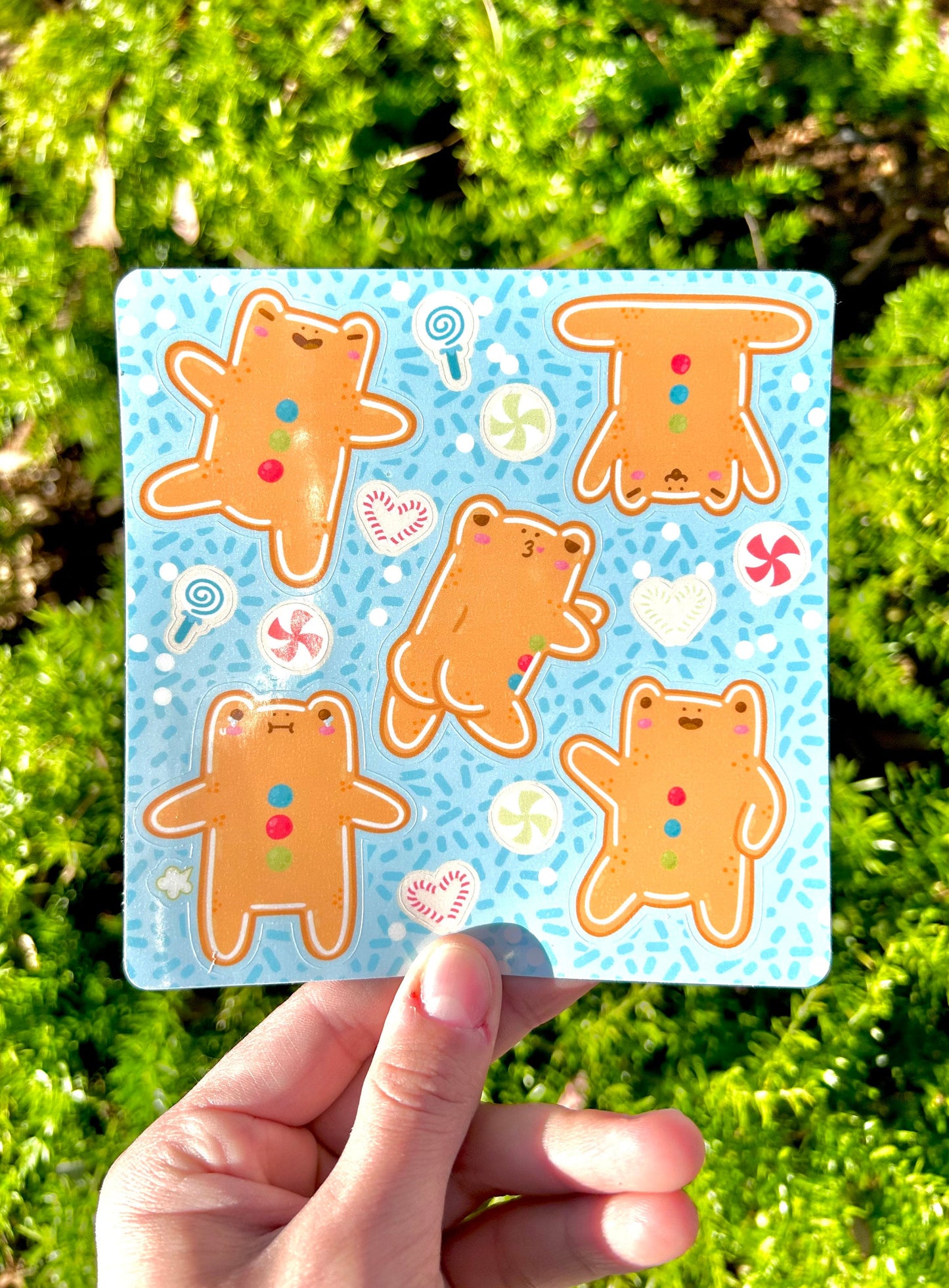Gingerbread Frog Sticker Sheet