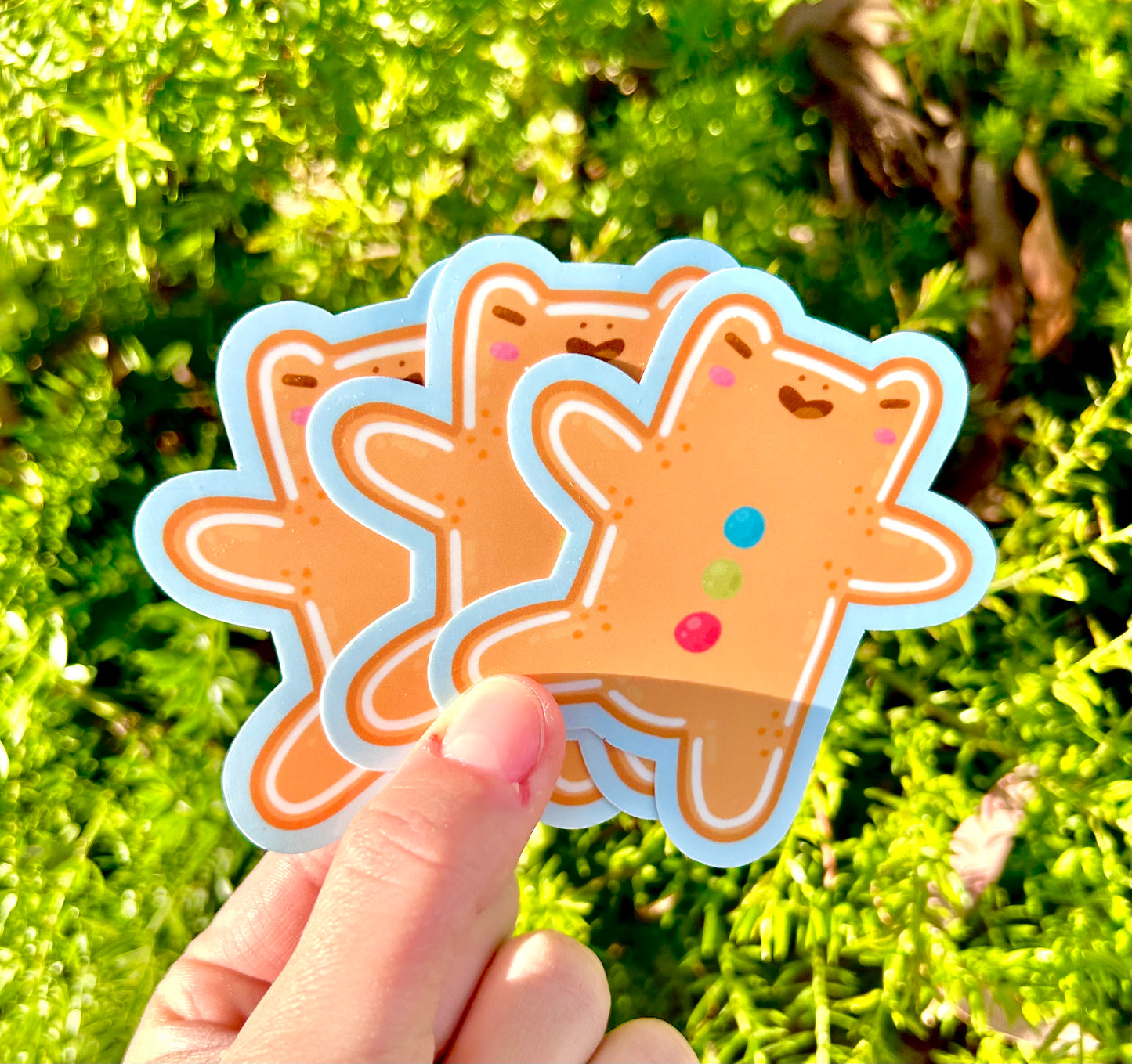 Gingerbread Frog Stickers