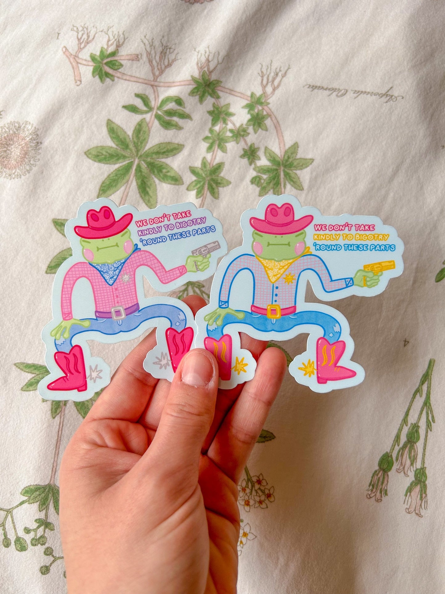 Pride Cowboy Frogs | We Don't Take Kindly to Bigotry 'Round These Parts