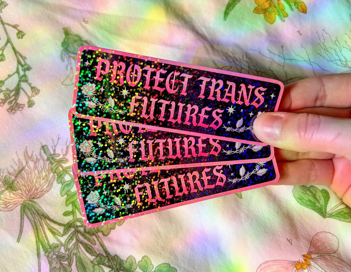 Protect Trans Futures Sparkle Sticker
