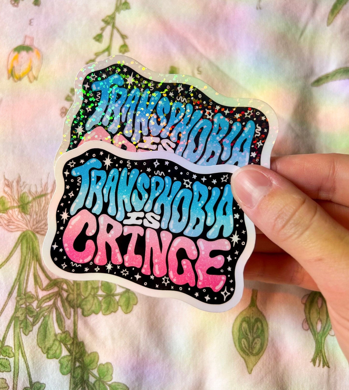 Transphobia is Cringe Sparkle Sticker