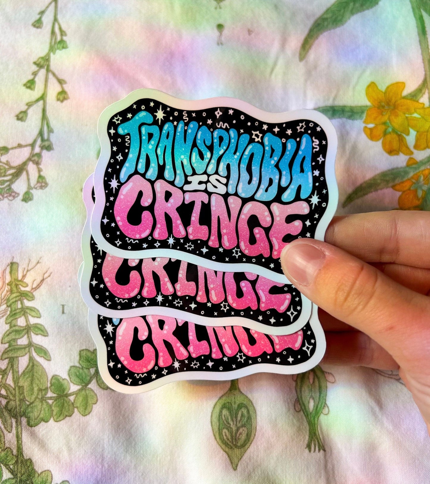 Transphobia is Cringe Sparkle Sticker
