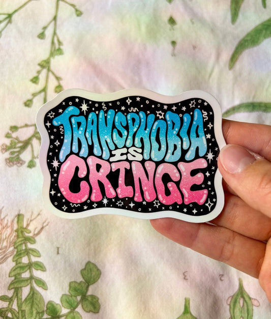 Transphobia is Cringe Sparkle Sticker