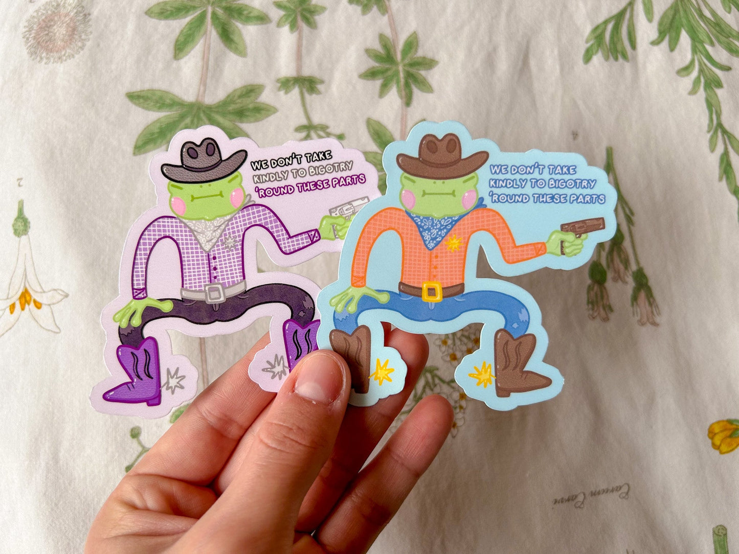 Pride Cowboy Frogs | We Don't Take Kindly to Bigotry 'Round These Parts