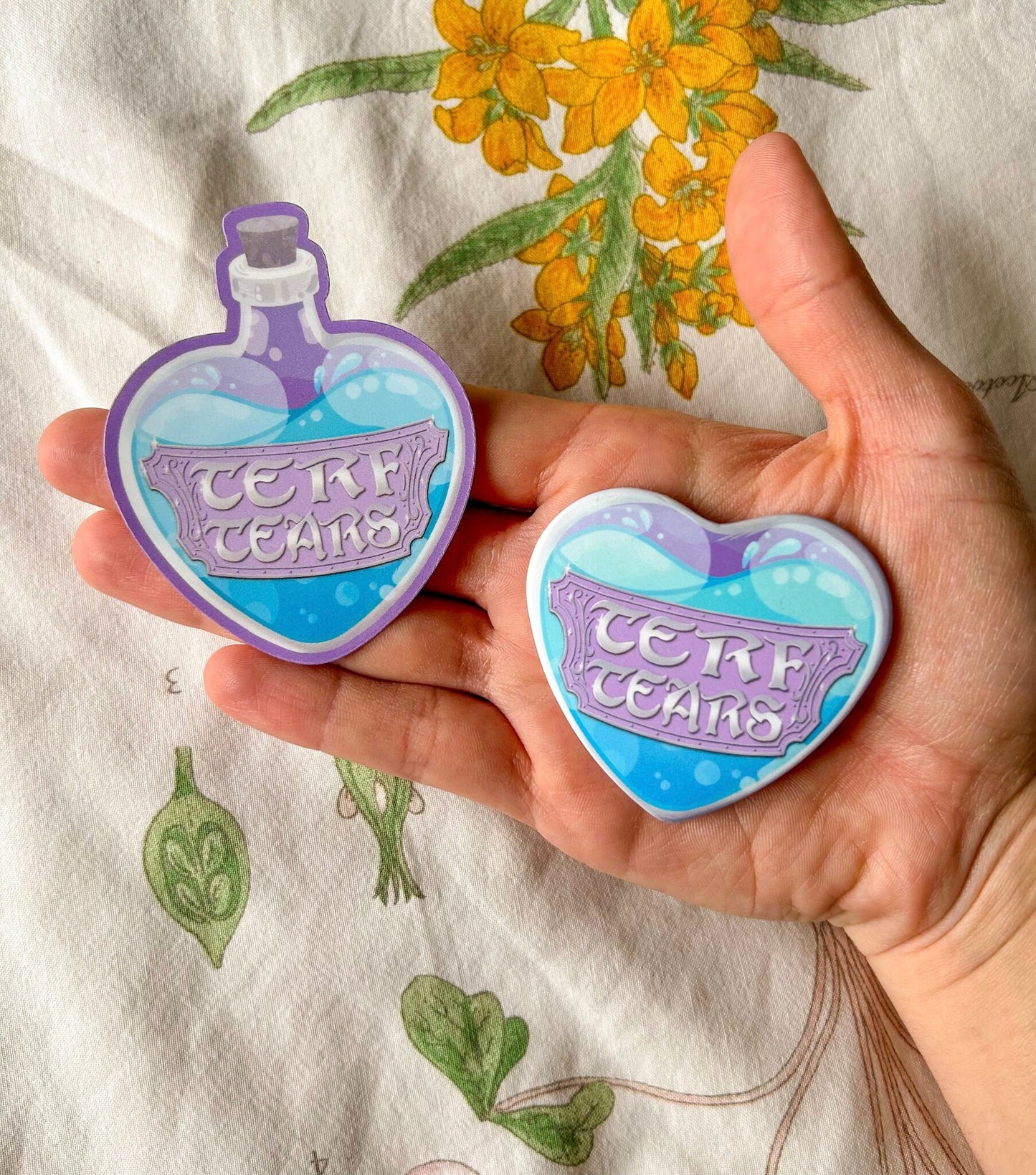 TERF Tears Heart Potion Bottle Sticker