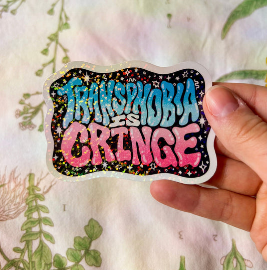 Transphobia is Cringe Sparkle Sticker