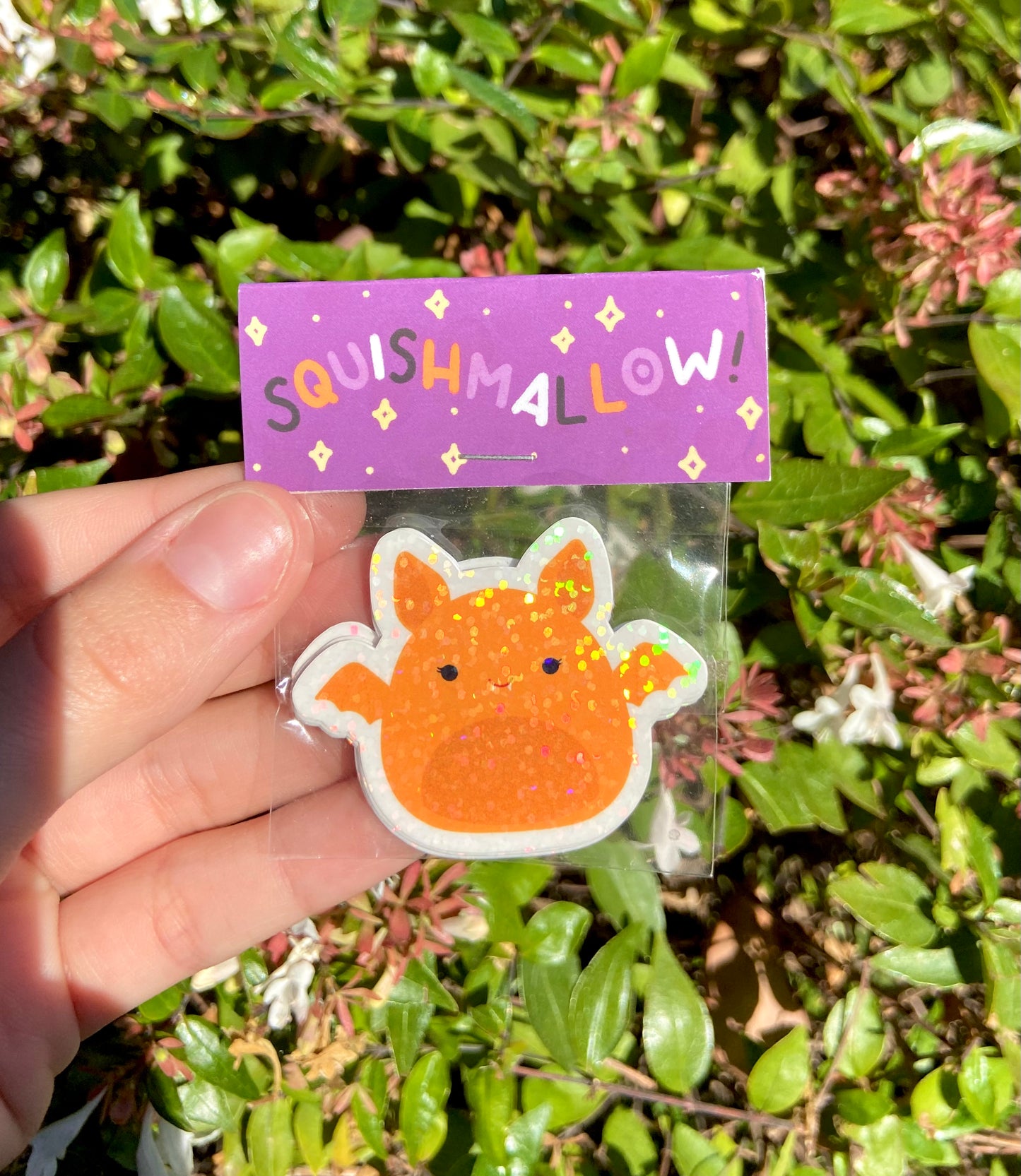 Mini Halloween Bat Squishmallow Stickers