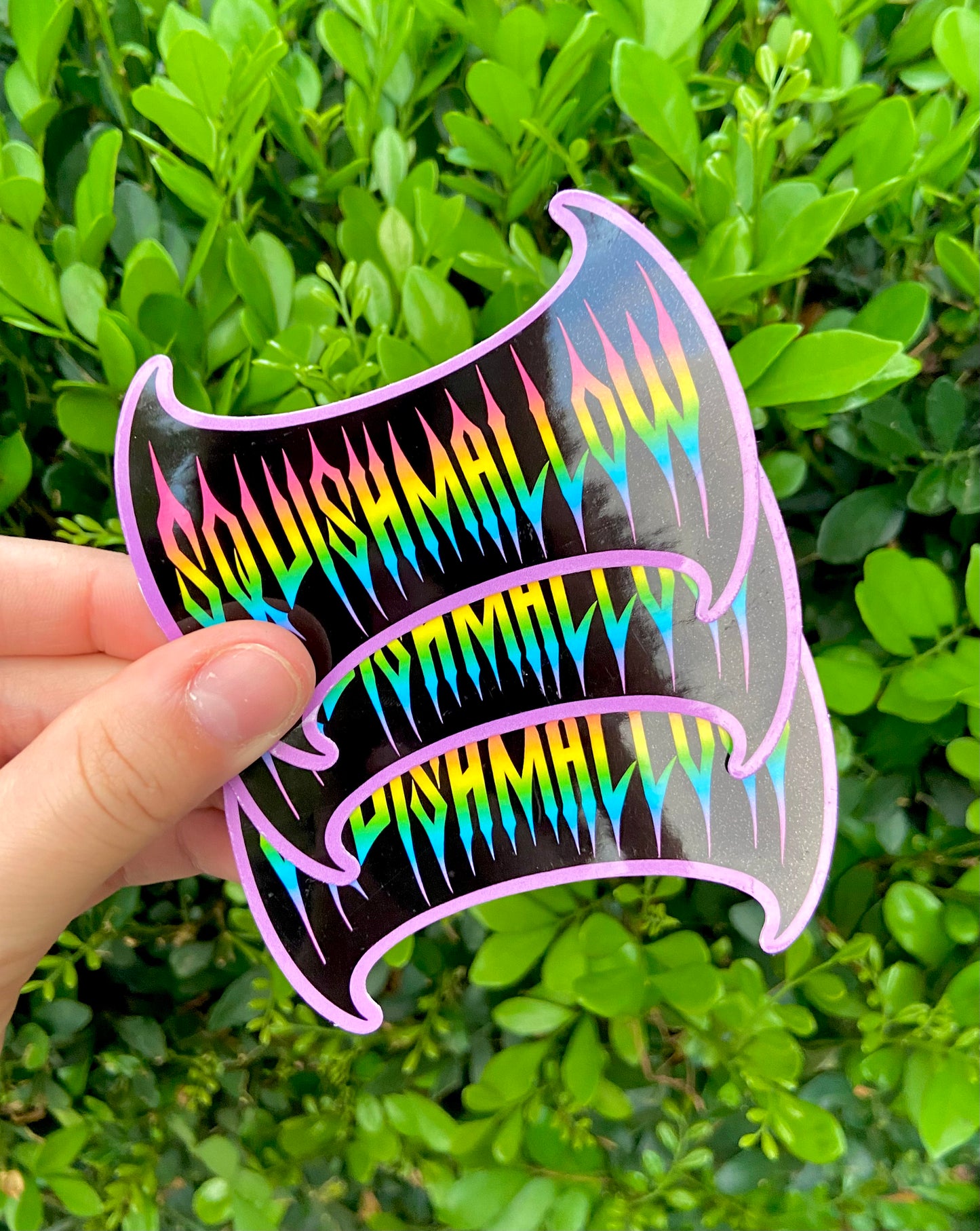 Squishmallow Death Metal Rainbow Stickers