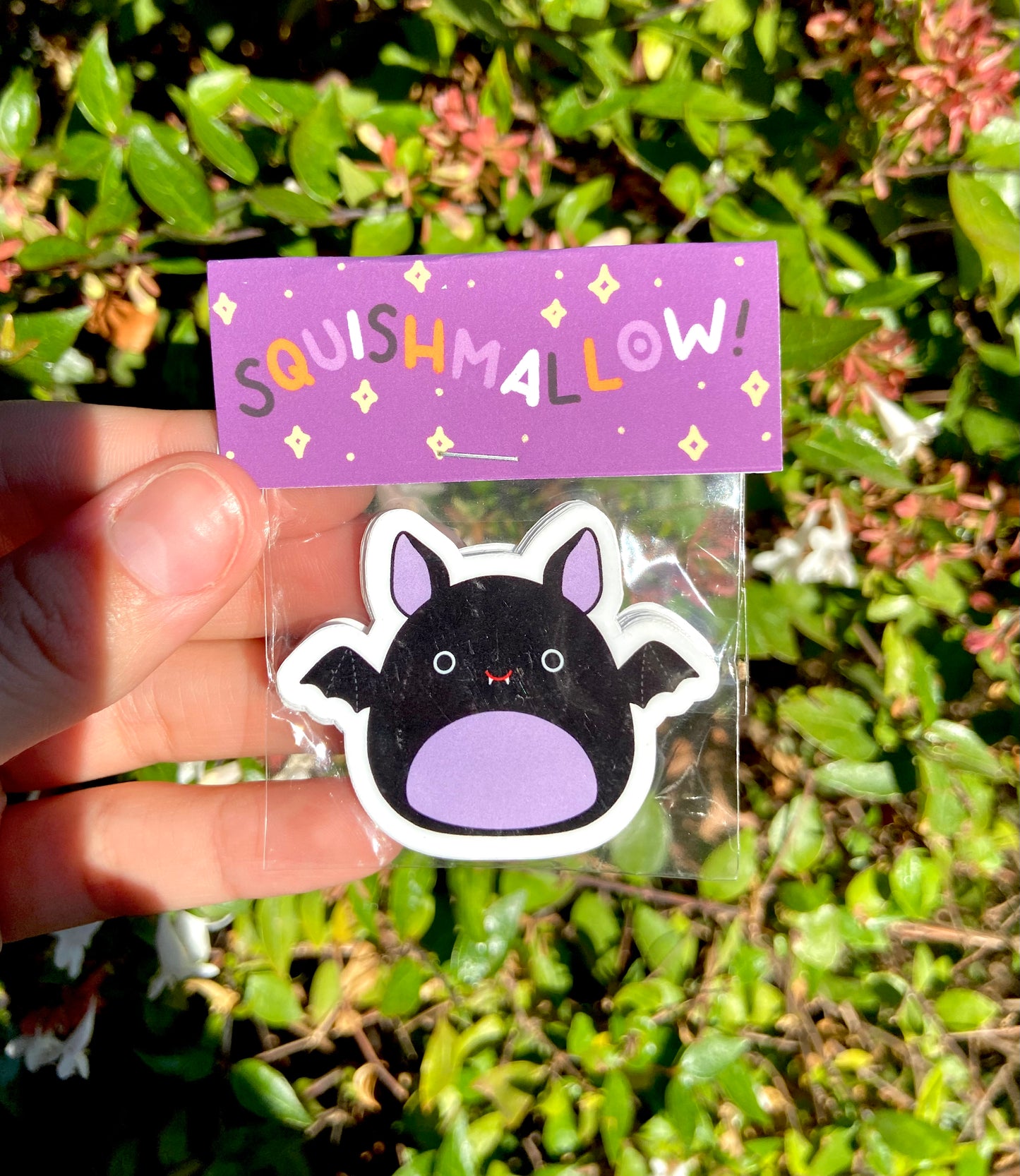 Mini Halloween Bat Squishmallow Stickers