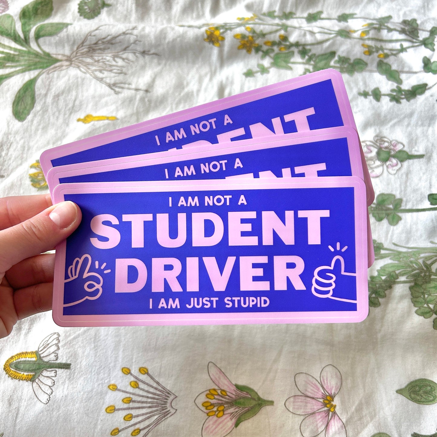 I am NOT a Student Driver I am Just Stupid Bumper Sticker