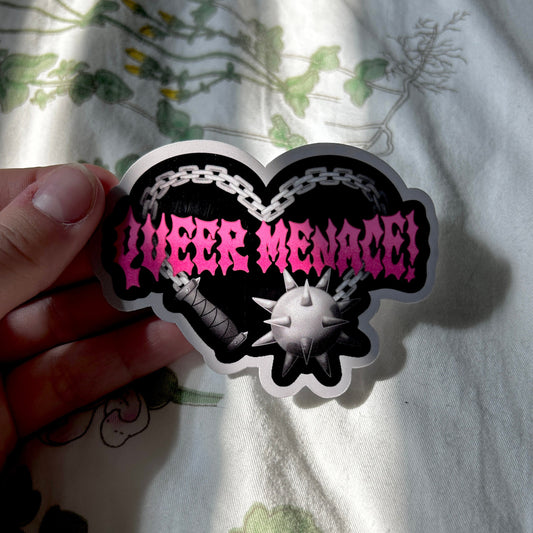 Queer Menace Flail Sticker