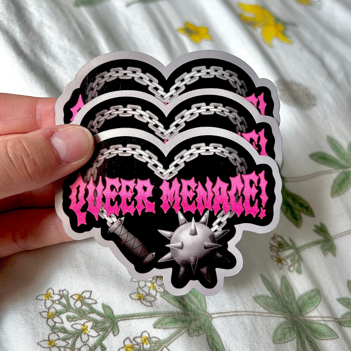 Queer Menace Flail Sticker