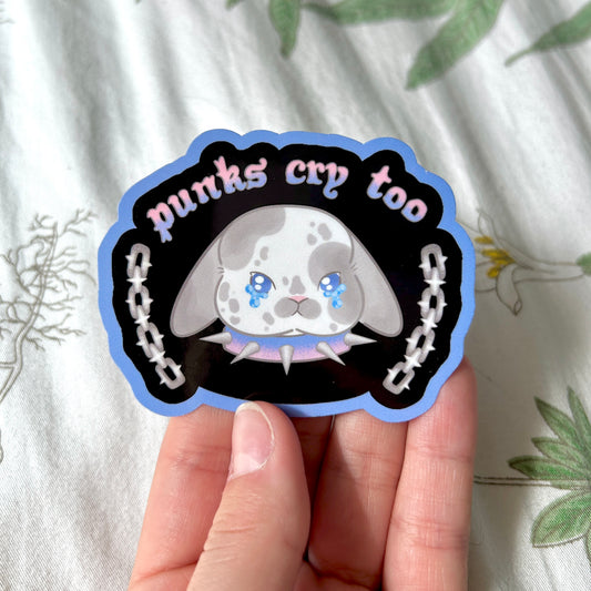 Punks Cry Too Bunny Rabbit Sticker