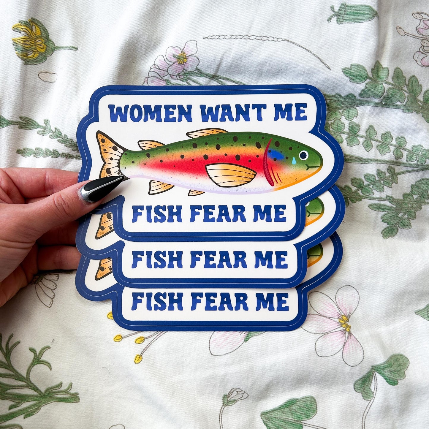 Women Want Me Fish Fear Me Bumper Sticker