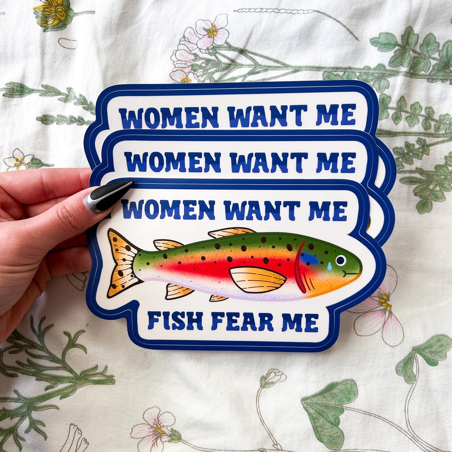 Women Want Me Fish Fear Me Bumper Sticker