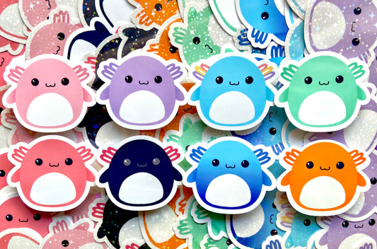 Axolotl Squishmallow Stickers