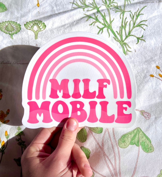 Pink Milf Mobile Bumper Sticker and Magnet