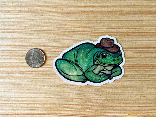 Cowboy Frog Sticker