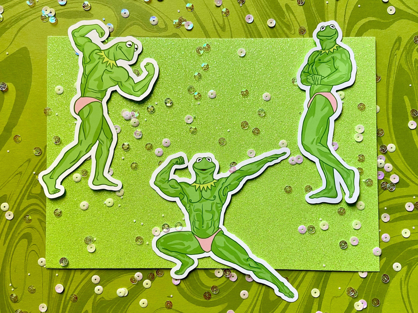 Buff Kermit the Frog Stickers