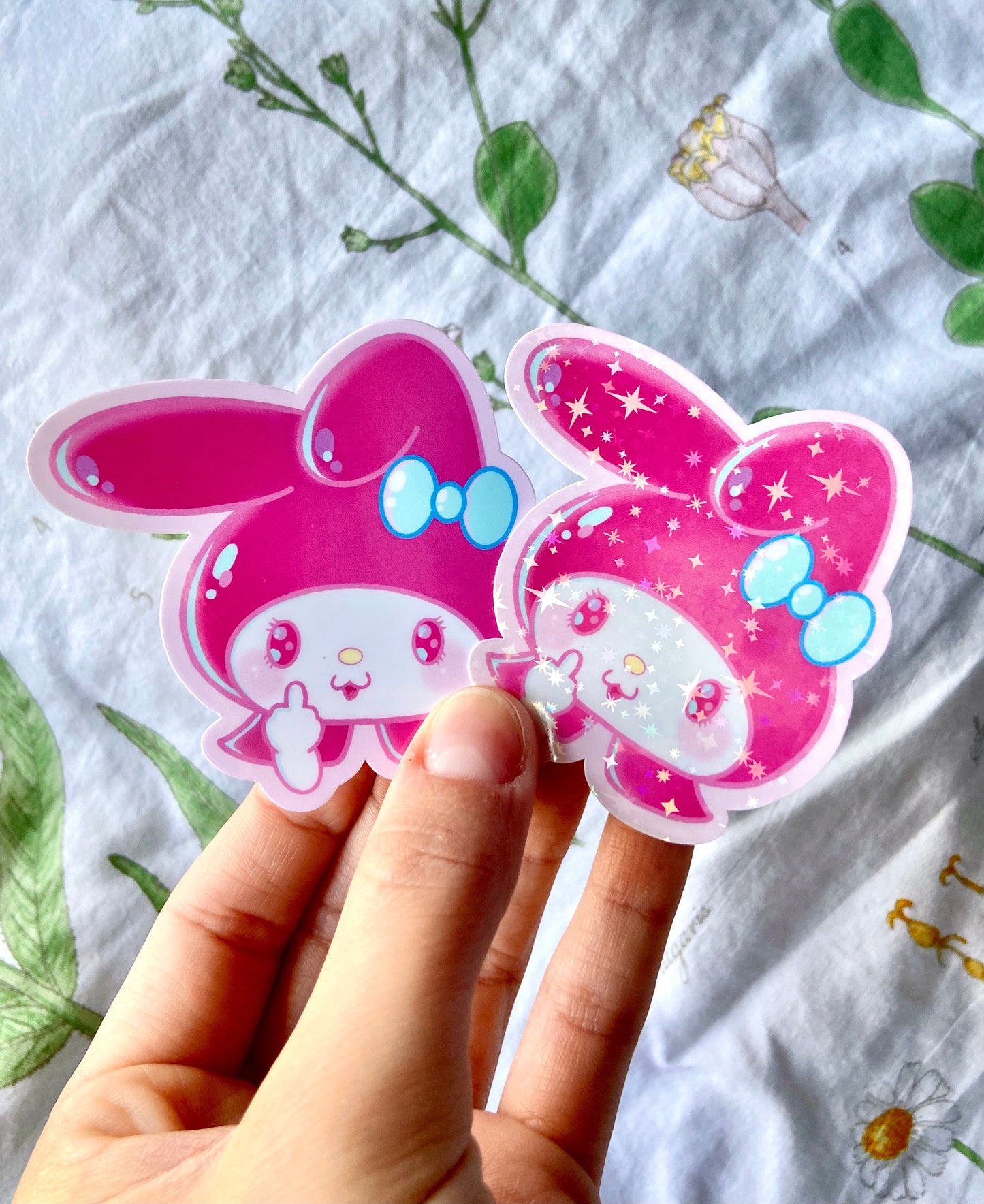 Kuromi and My Melody Sparkly Sanrio Stickers