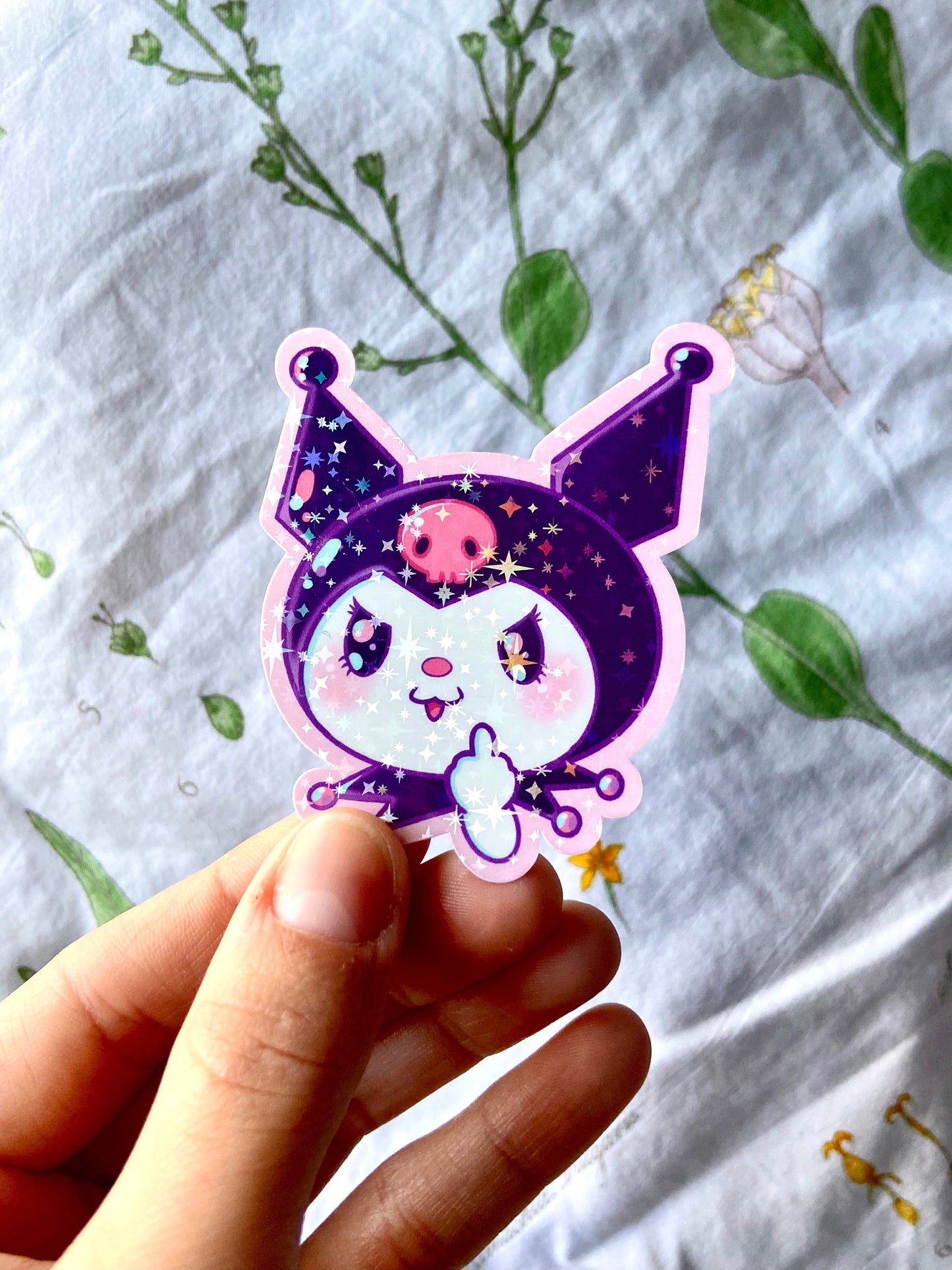 Kuromi and My Melody Sparkly Sanrio Stickers