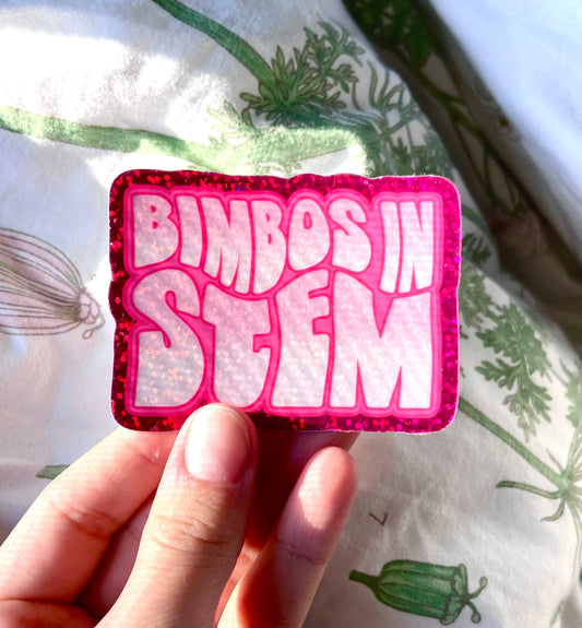 Bimbos in STEM Sparkle Sticker