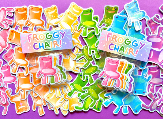 Mini Rainbow Froggy Chair Sticker Packs
