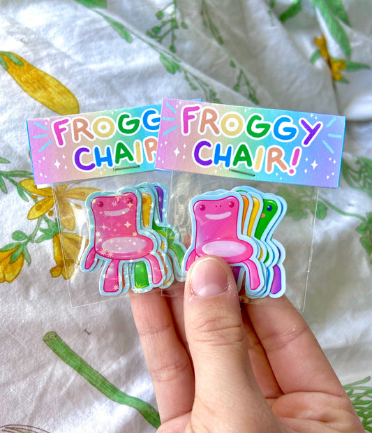 Mini Rainbow Froggy Chair Sticker Packs