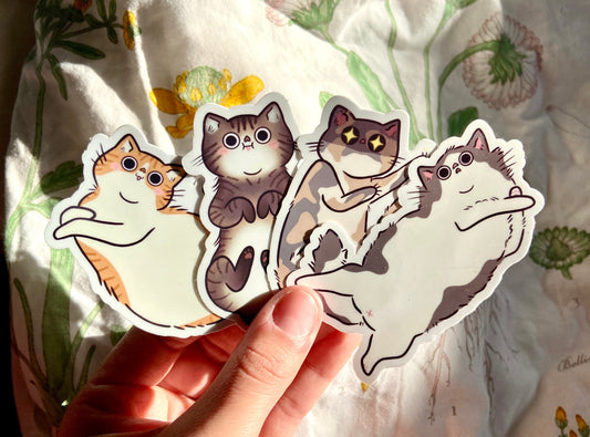 Belly Babies Cat Stickers