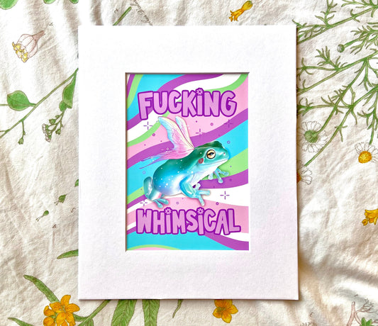 "Fucking Whimsical" Fairy Frog Original Art Print
