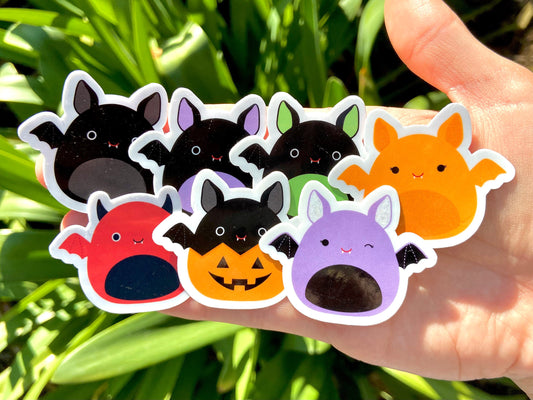 Mini Halloween Bat Squishmallow Stickers