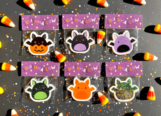 Mini Halloween Bat Squishmallow Stickers