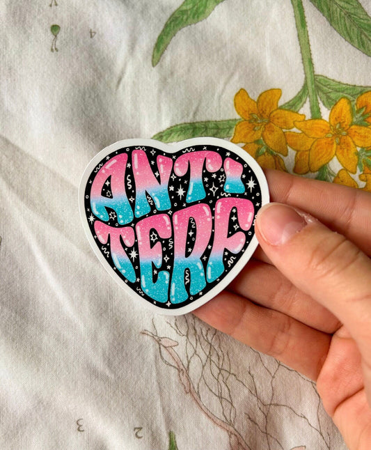 Anti TERF Heart Sticker