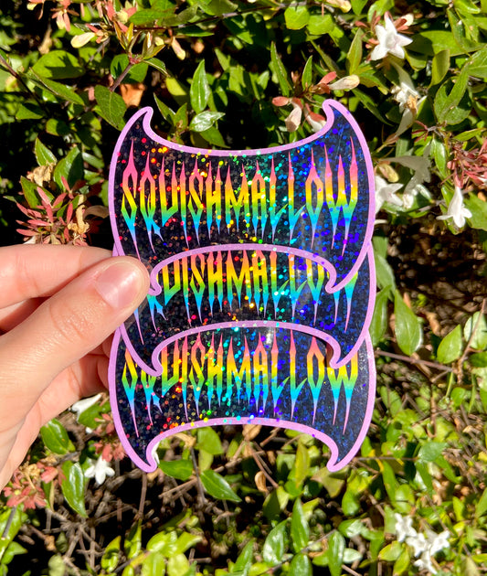 Squishmallow Death Metal Rainbow Stickers